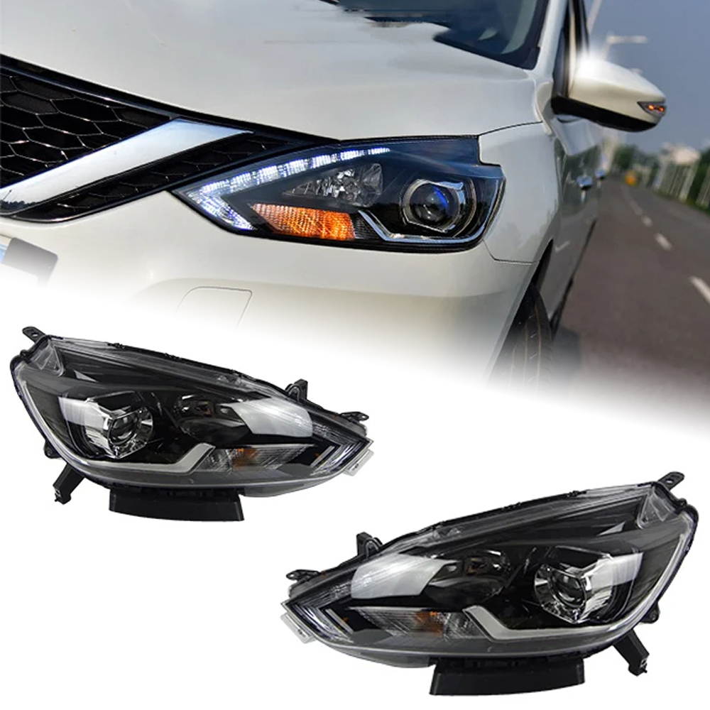 AKD Car Styling for Nissan Sylphy Headlights 2016 New Sentra LED Headlight DRL Hid Option Head Lamp Angel Eye Beam Accessories