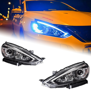 AKD Head Lamp for Nissan Sylphy LED Headlight 2016-2019 Headlights Sylphy DRL Turn Signal High Beam Angel Eye Projector A