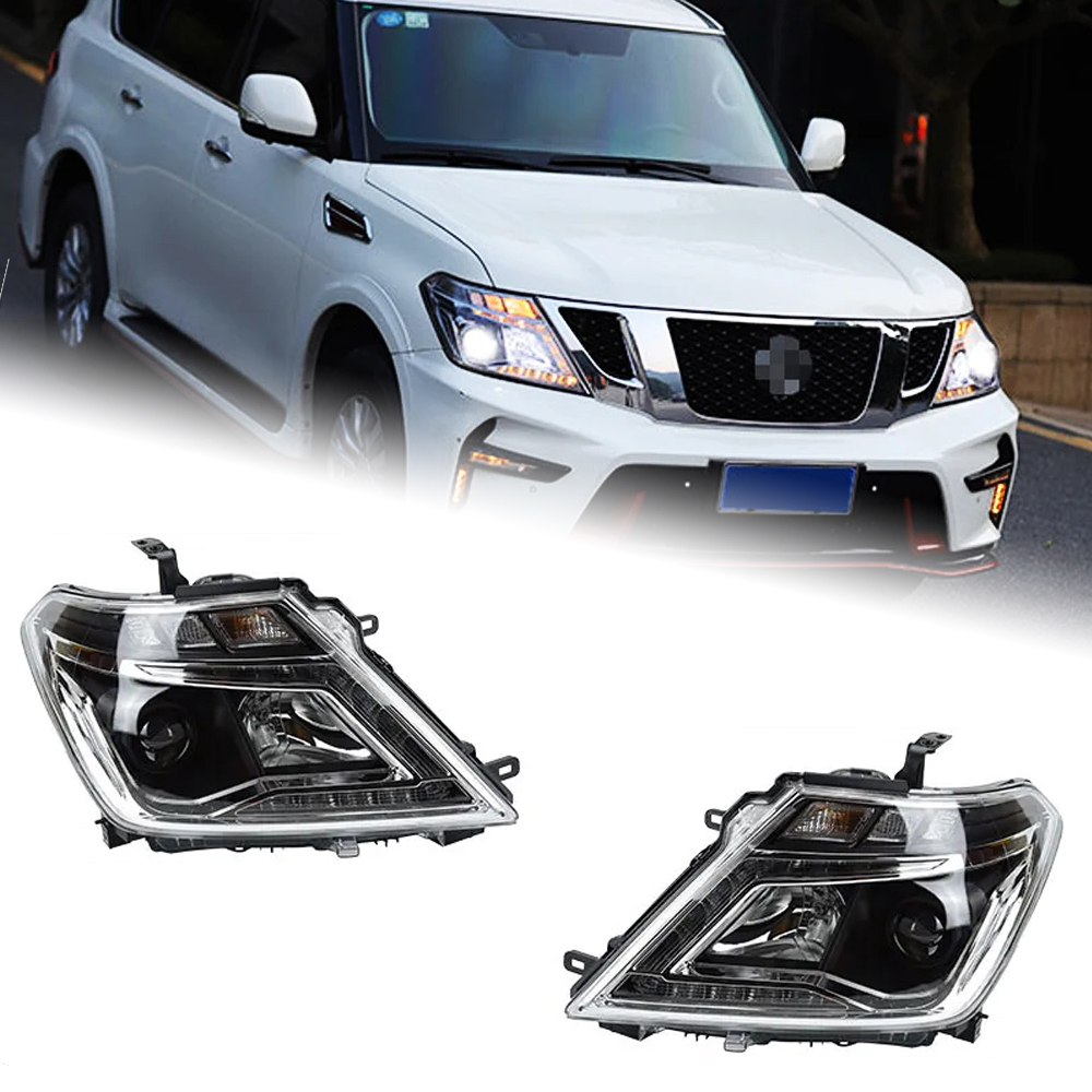 AKD Car Styling Head Lamp for Nissan Patrol Headlights 2013-2016 Tourle LED Headlight LED DRL Hid Bi Xenon Auto Accessories