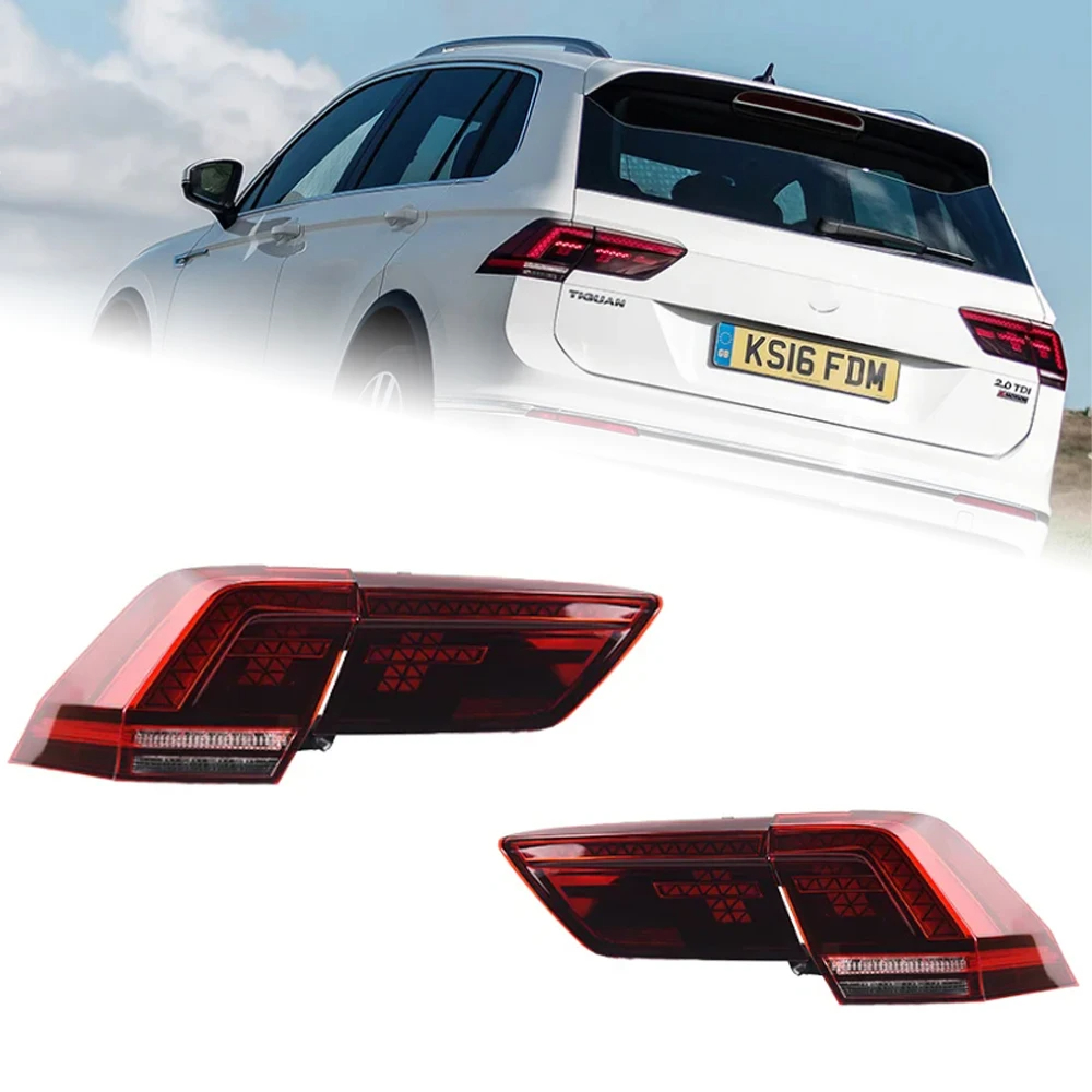 AKD Car Styling Taillight for Tiguan Tail Lights 2017-2020 New Tiguan LED Tail Light Rear Lamp DRL Brake Reverse auto Accessories