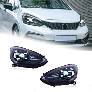 AKD Car Lights For Honda Jazz Fit 2021-2022 GR9 Life LED Auto Headlights Assembly Upgrade Porsche Design Bicofal Lens Tools Accessories