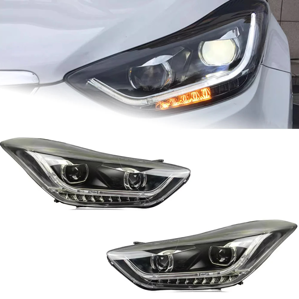 AKD Car Styling Head Lamp for Hyundai Elantra Headlights 2011-2016 Elantra MD LED Headlight DRL Hid Bi Xenon Auto Accessories