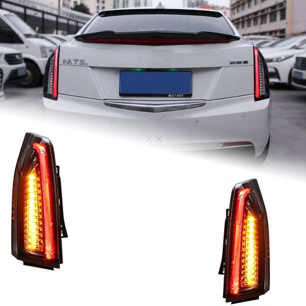 AKD Car Lights For Cadillac ATS 2014-2018 ATS-L LED Auto Taillights Assembly Upgrade Dynamic Lamp Highlight Brake Resverse Backlight