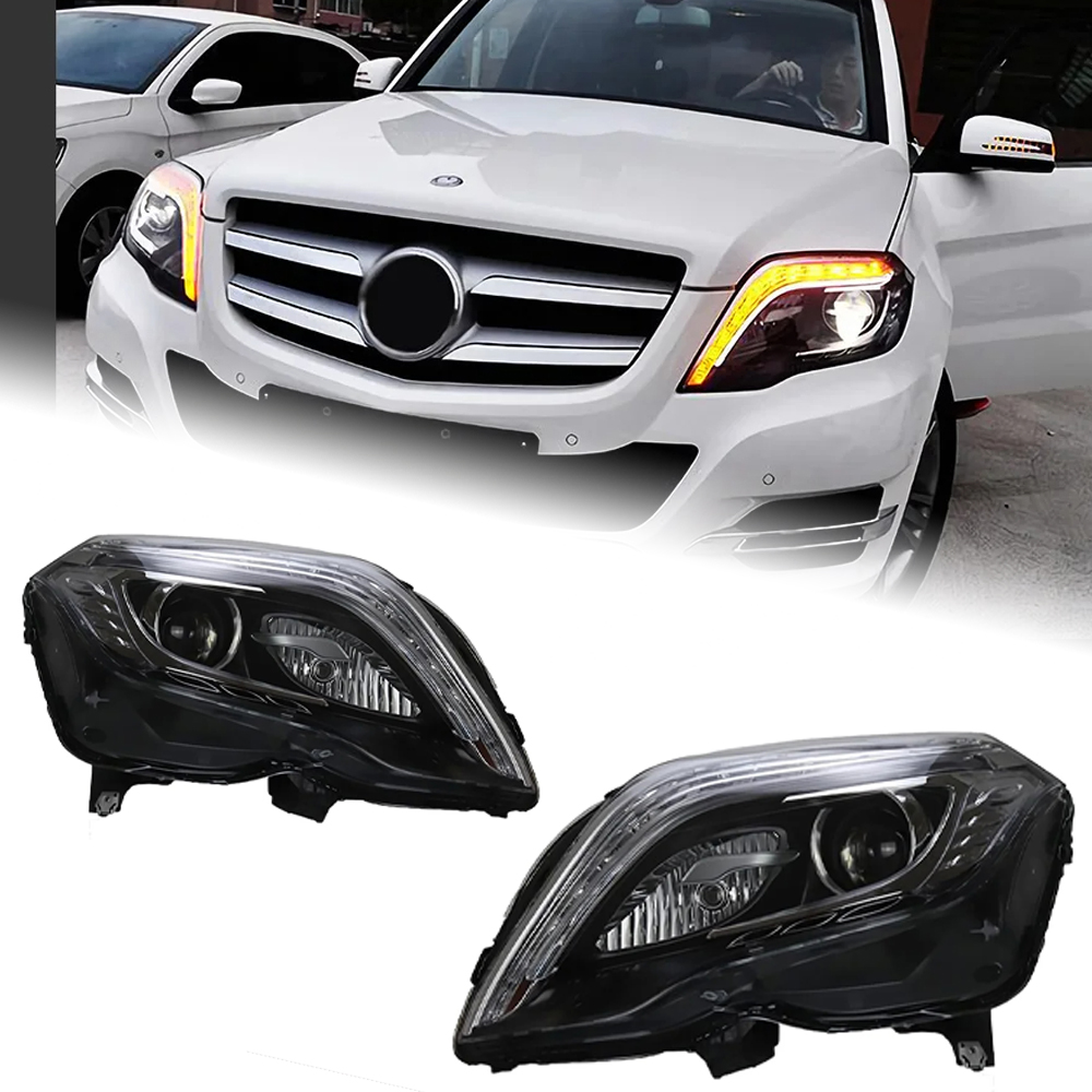 AKD Car Lights for Benz GLK 2013-2015 X204 LED Auto Headlight Assembly GLK200 GLK260 Upgrade High Configure Signal Lamp Accessories