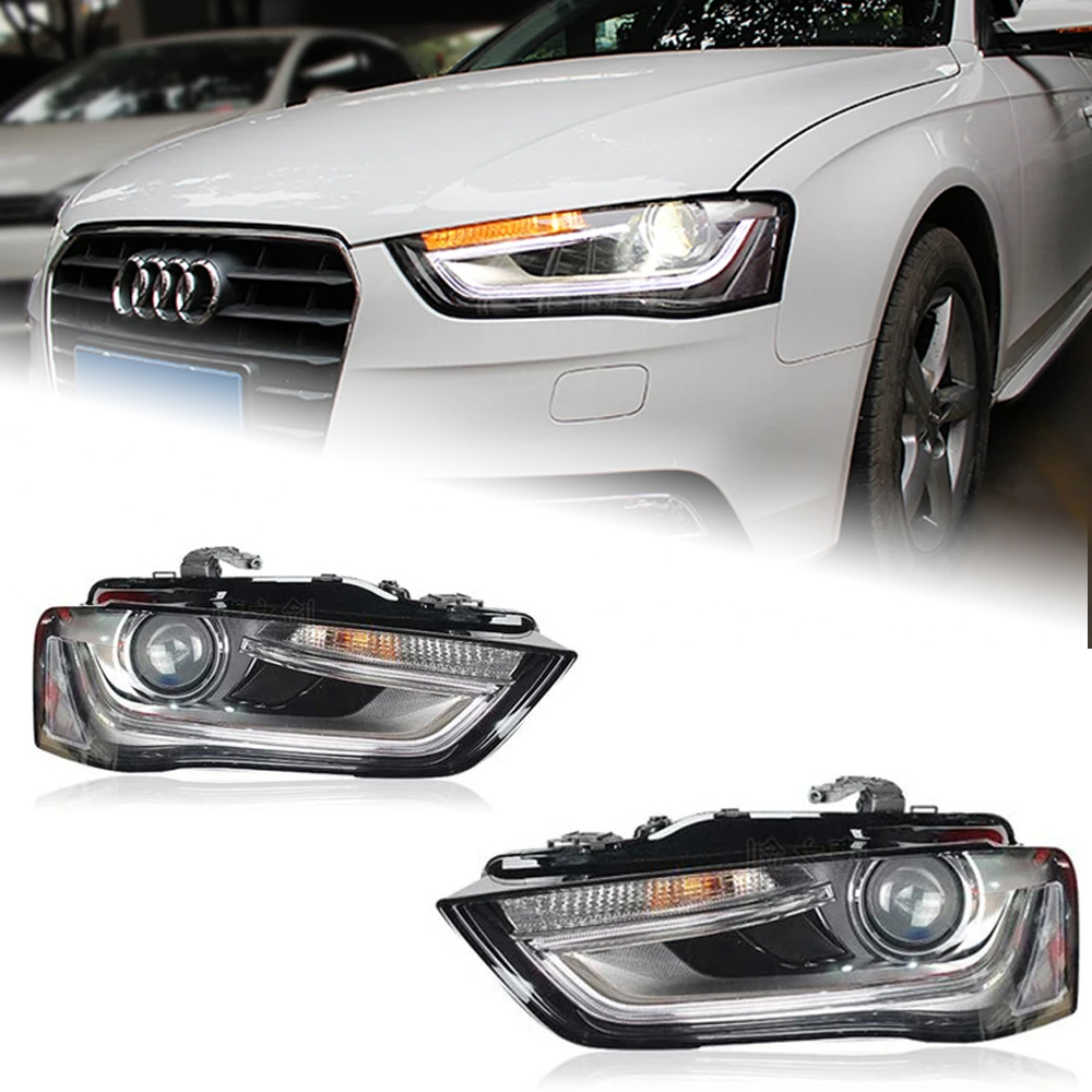 AKD Car Styling for A4 Headlights 2013-2016 A4L RS4 Sedan Headlight DRL Hid Head Lamp Angel Eye Bi Xenon Beam Accessories