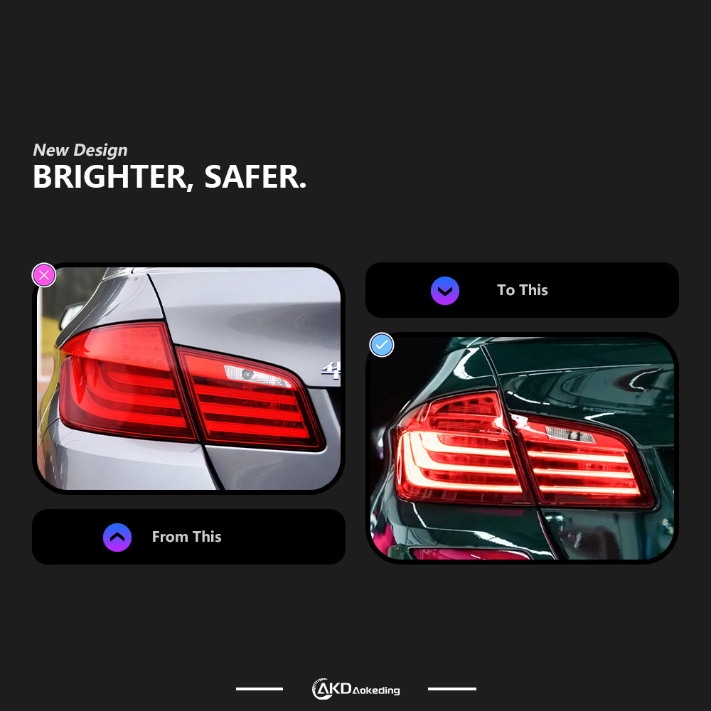 AKD Car Styling Taillights for BMW F10 F18 LED Tail Lamp 2011-2017 F10 F18 Tail Light DRL Rear Turn Signal Automotive Accessories