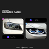 AKD Suitable for BMW 3 Series E90 modified dual-color golden eye laser lens spoon-shaped headlight assembly
