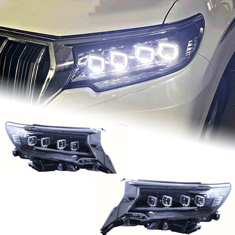 AKD Head Lamp for Toyota Prado LC200 LED Headlight 2017-2021 Headlights Prado DRL Turn Signal High Beam Angel Eye Projector Lens