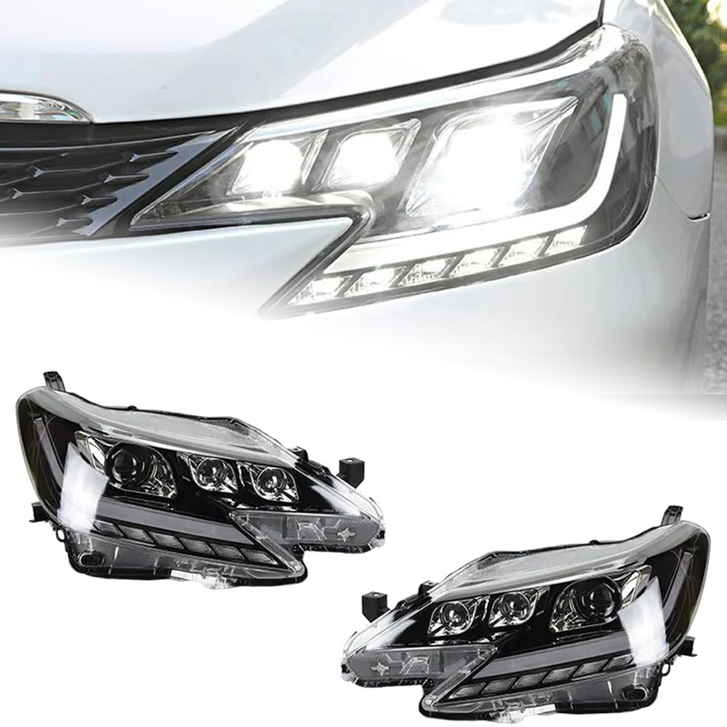 AKD Car Styling Head Lamp for Toyota Mark X Headlights 2014-2018 Reiz LED Headlight LED DRL Dynamic Signal Bi Xenon Projector Accessories