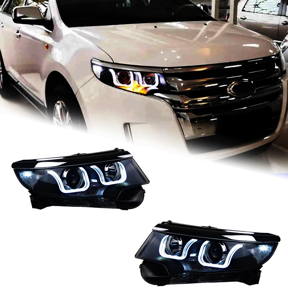 AKD Car Styling for Ford Edge Headlights 2010-2014 Edge LED Headlight DRL Hid Head Lamp Angel Eye Bi Xenon Beam Accessories