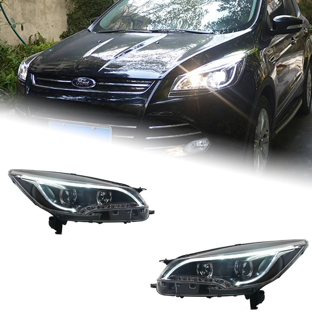 AKD Car Styling for Ford Escape Kuga 2014-2016 LED Headlight DRL Hid Head Lamp Angel Eye Bi Xenon Beam Accessories