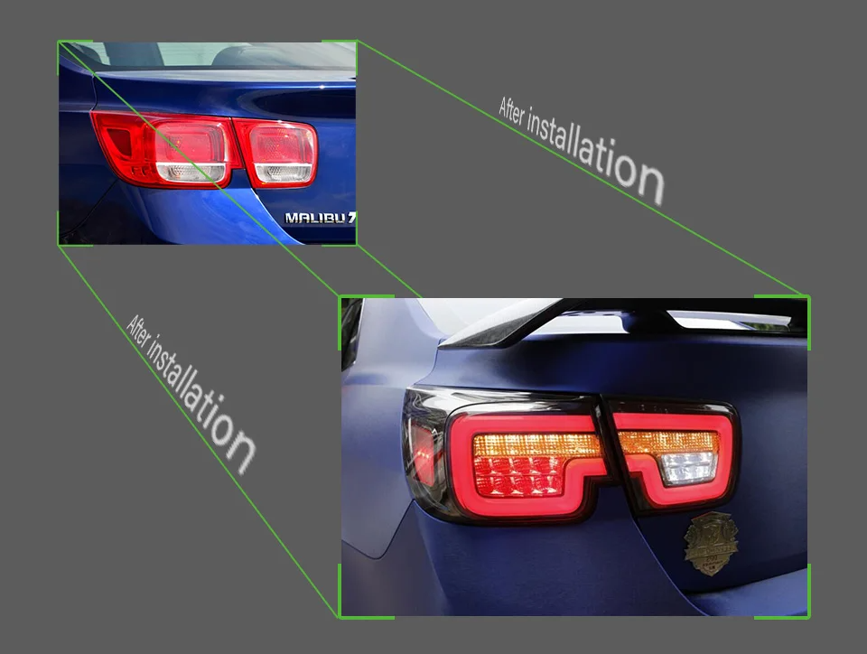 AKD Car Lights For Malibu 2012-2014 LED Taillights Width Lamp Dynamic Turn Signal Highlight Reversing And Brake Assembly Upgrade