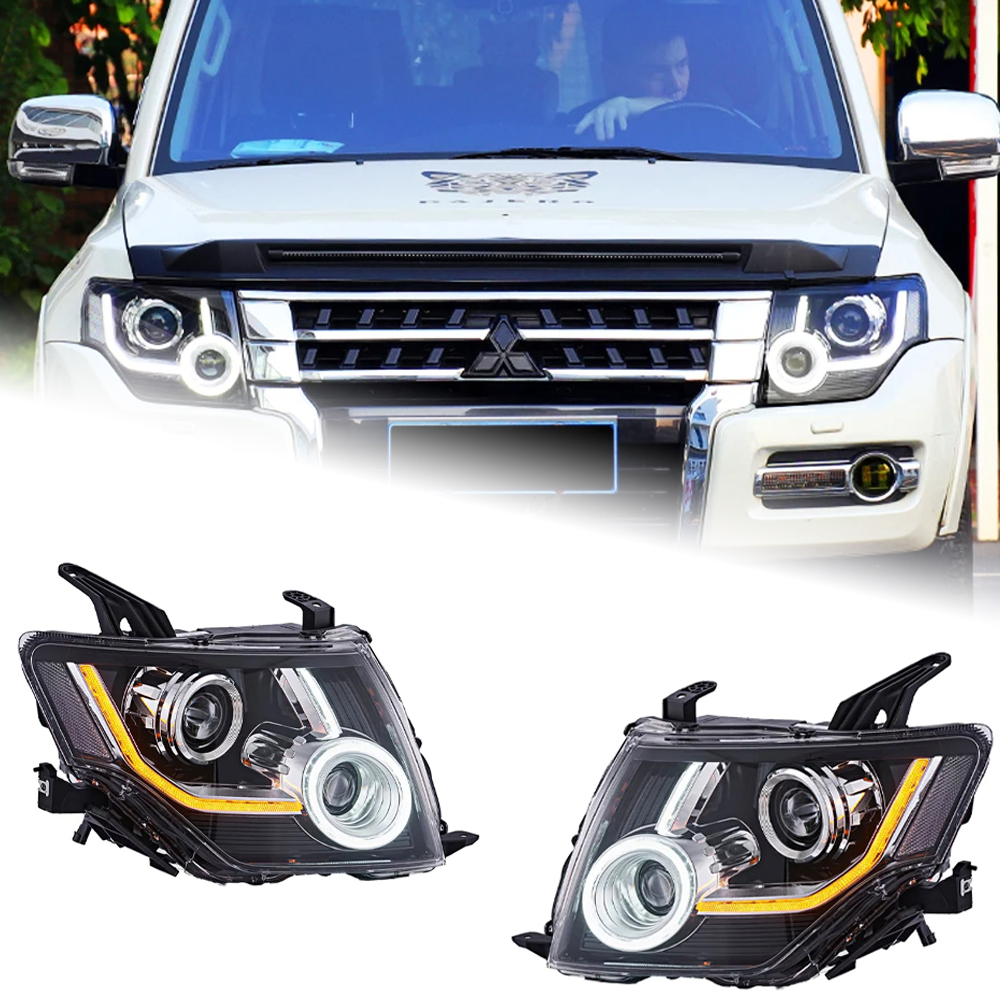 AKD Car Styling for Pajero V97 Headlights 2006-2020 V93 LED Headlight Montero V85 V95 Dynamic Signal Animation DRL Accessories