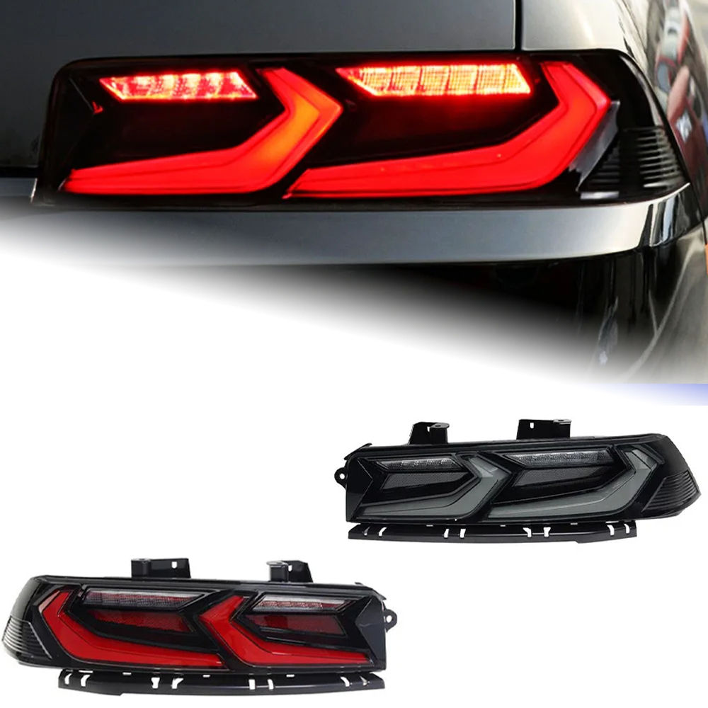 AKD Car Styling Tail Lamp for Camaro Tail Lights 2014-2015 Camaro LED Tail Light Dynamic Signal DRL Brake Reverse auto Accessories