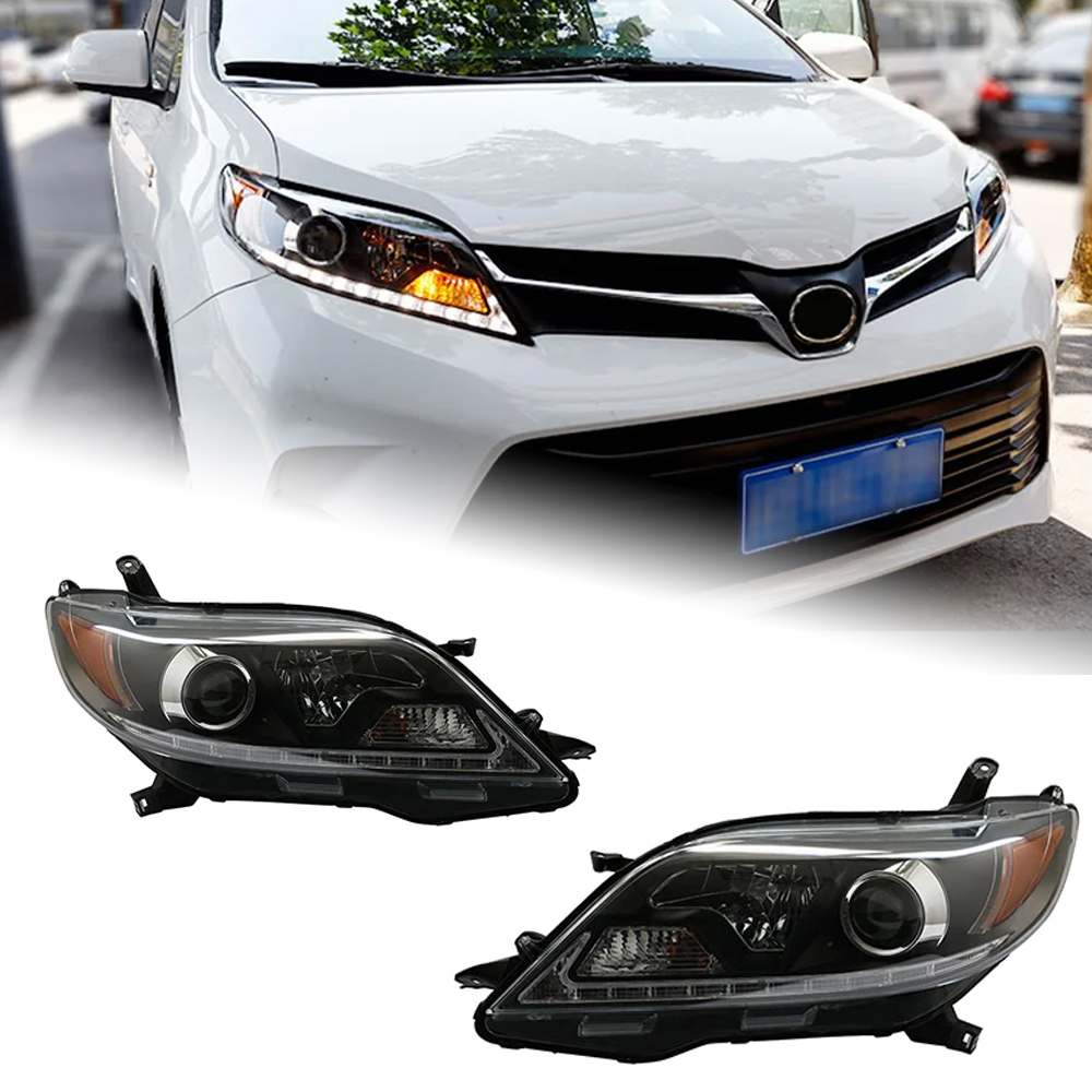 AKD Car Styling Head Lamp for Toyota Sienna Headlights 2013-2018 Sienna LED Headlight DRL Signal Hid Bi Xenon Auto Accessories