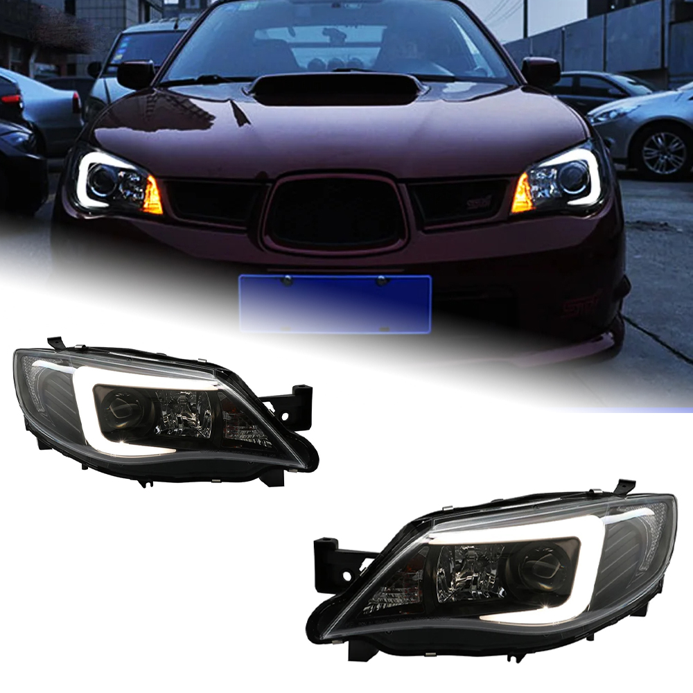 AKD Car Styling Head Lamp for Subaru WRX Headlight 2005-2012 Impreza LED Headlight DRL Bi Xenon Projector Lens Auto Accessories