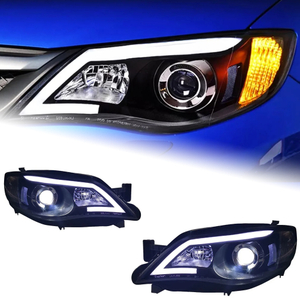 AKD Head Lamp for Subaru Impreza WRX LED Headlight 2008-2014 Headlights WRX DRL Turn Signal High Beam Angel Eye Projector Lens