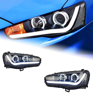 AKD Head Lamp for Mitsubishi Lancer LED Headlight 2009-2016 Headlights Lancer EX DRL Turn Signal High Beam Angel Eye Projector