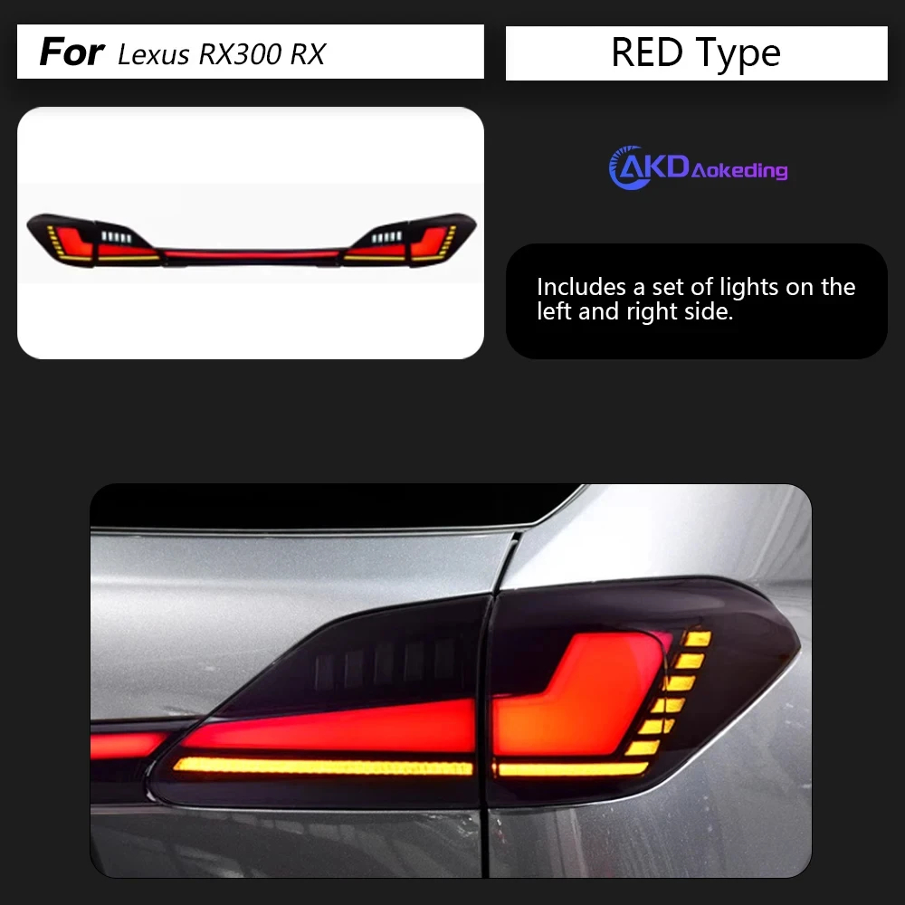 AKD Car Styling for Lexus RX300 RX LED Tail Light 2009-2015 RX270 RX350 Rear Fog Brake Turn Signal auto Accessories