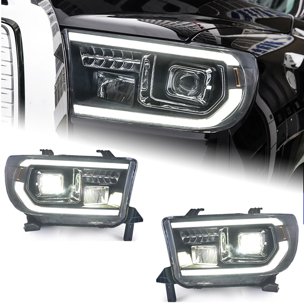 AKD Head Lamp for Toyota Tundra LED Headlight 2007-2013 Headlights Tundra DRL Turn Signal High Beam Angel Eye Projector Lens