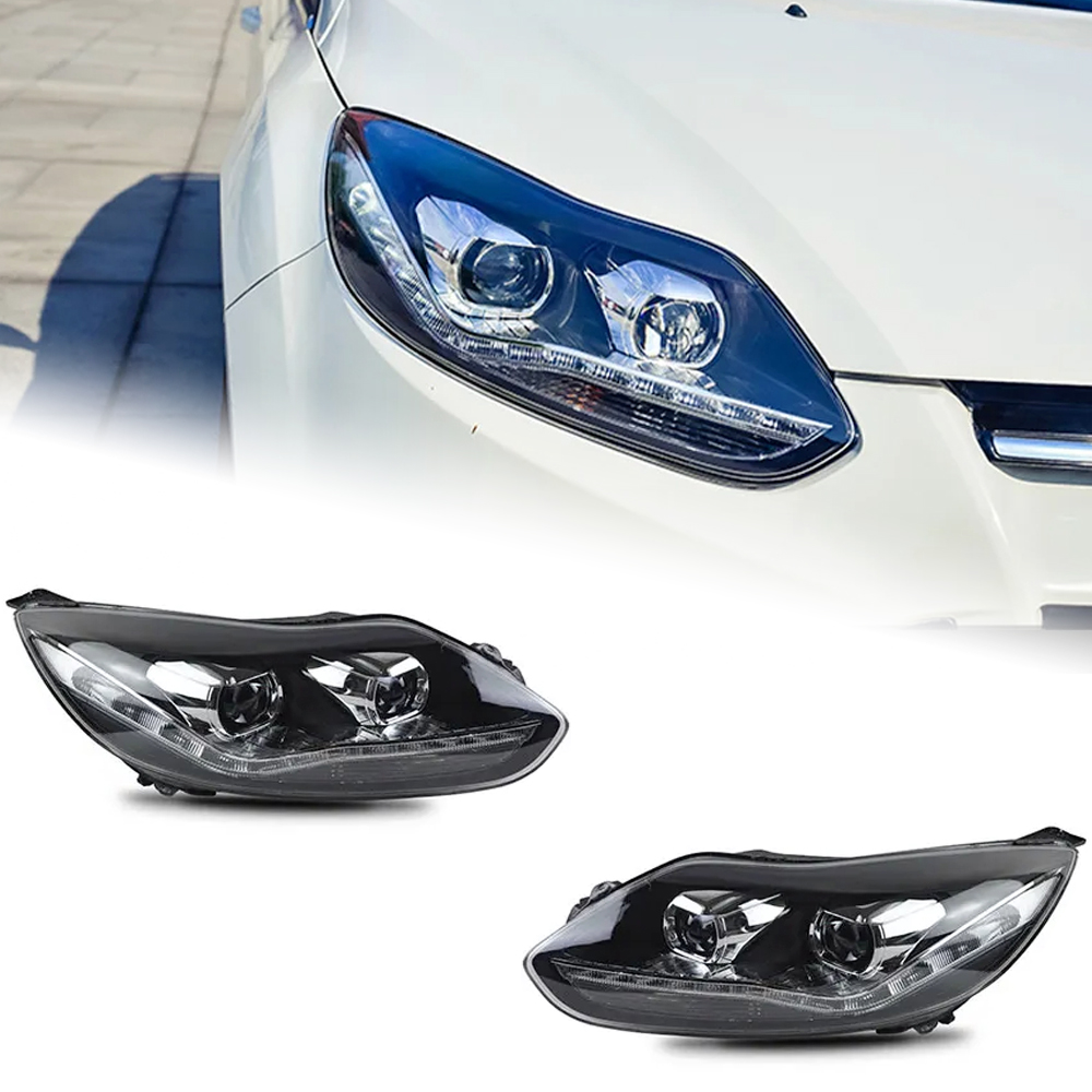 AKD Car Styling for Ford Focus Headlights 2012-2014 Focus LED DRL D2H Hid Option Head Lamp Angel Eye Bi Xenon Beam Accessories