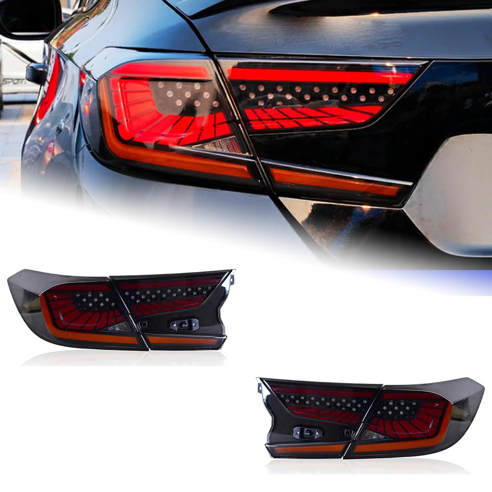 AKD Car Lights for Honda Accord X 2018-2022 10th G10 LED Taillights Upgrade Sky Star Design Dynamic Middle Run Through Lamp Accessories