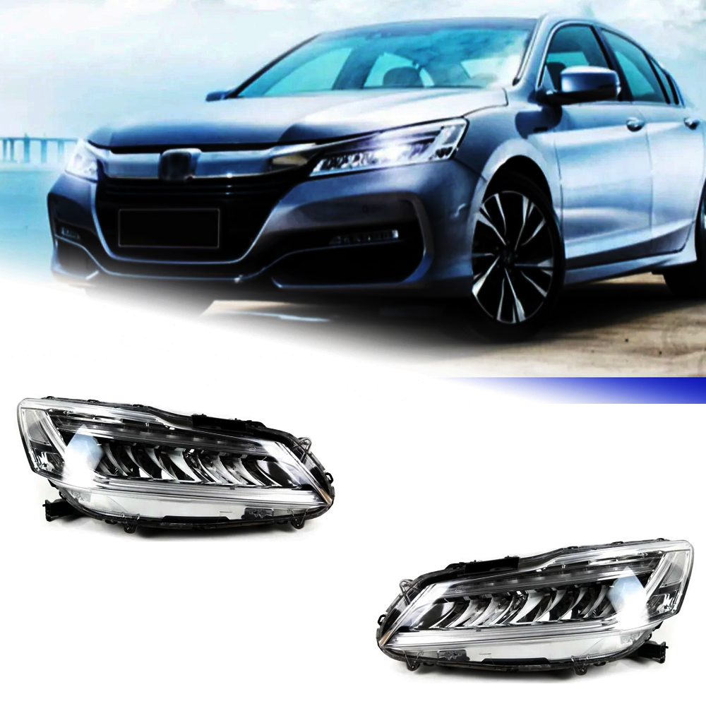 AKD Car Lights For Honda Accord 9.5th 2015-2018 Upgrade LED Auto Crystal Wing Headlights Start Animation Dynamic Signal Lamp Accessories