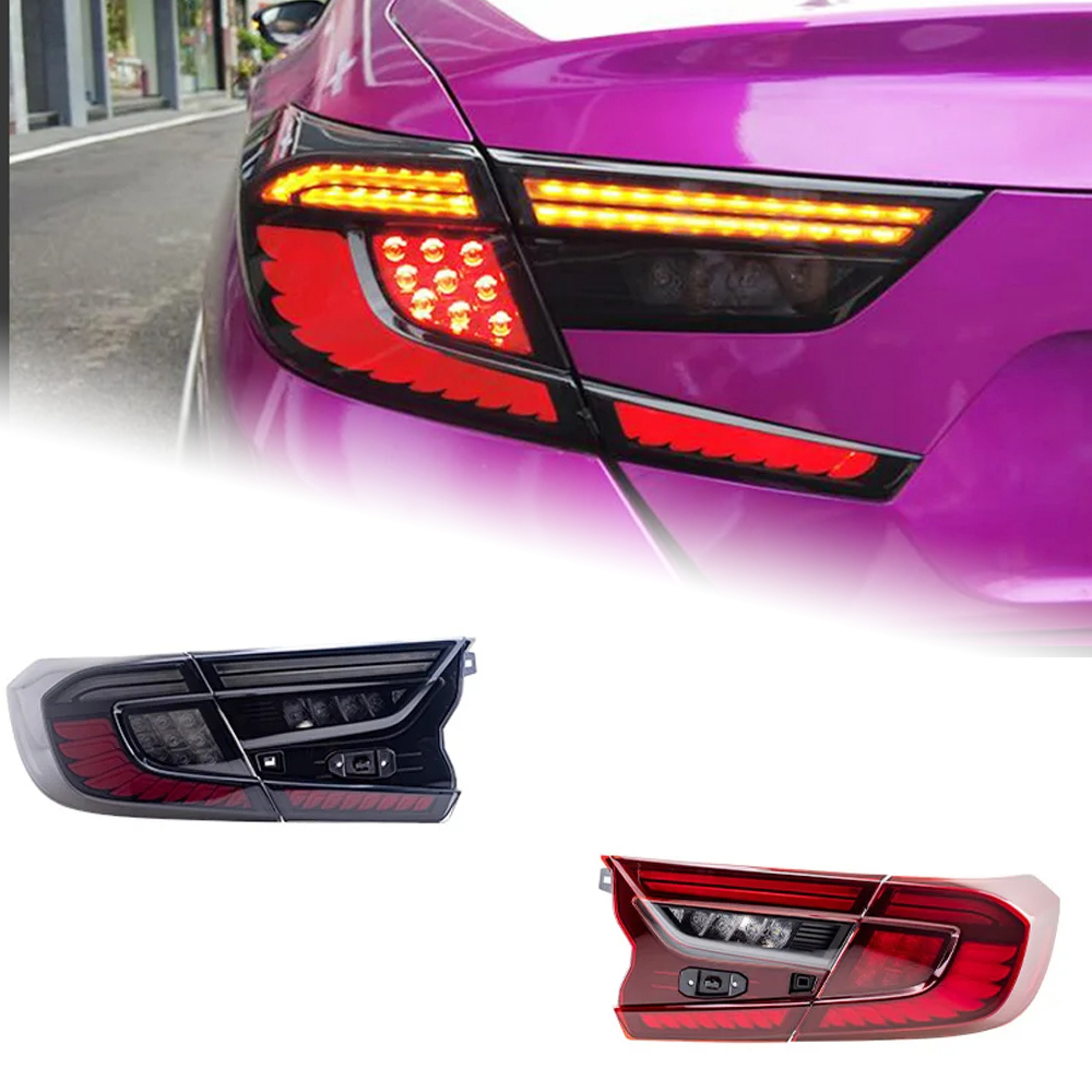 AKD Car Lights For Honda Accord X 2018-2022 10th LED Auto Taillights Assembly Upgrade GTS Design Rear Dynamic Highlight Lamp Accessories