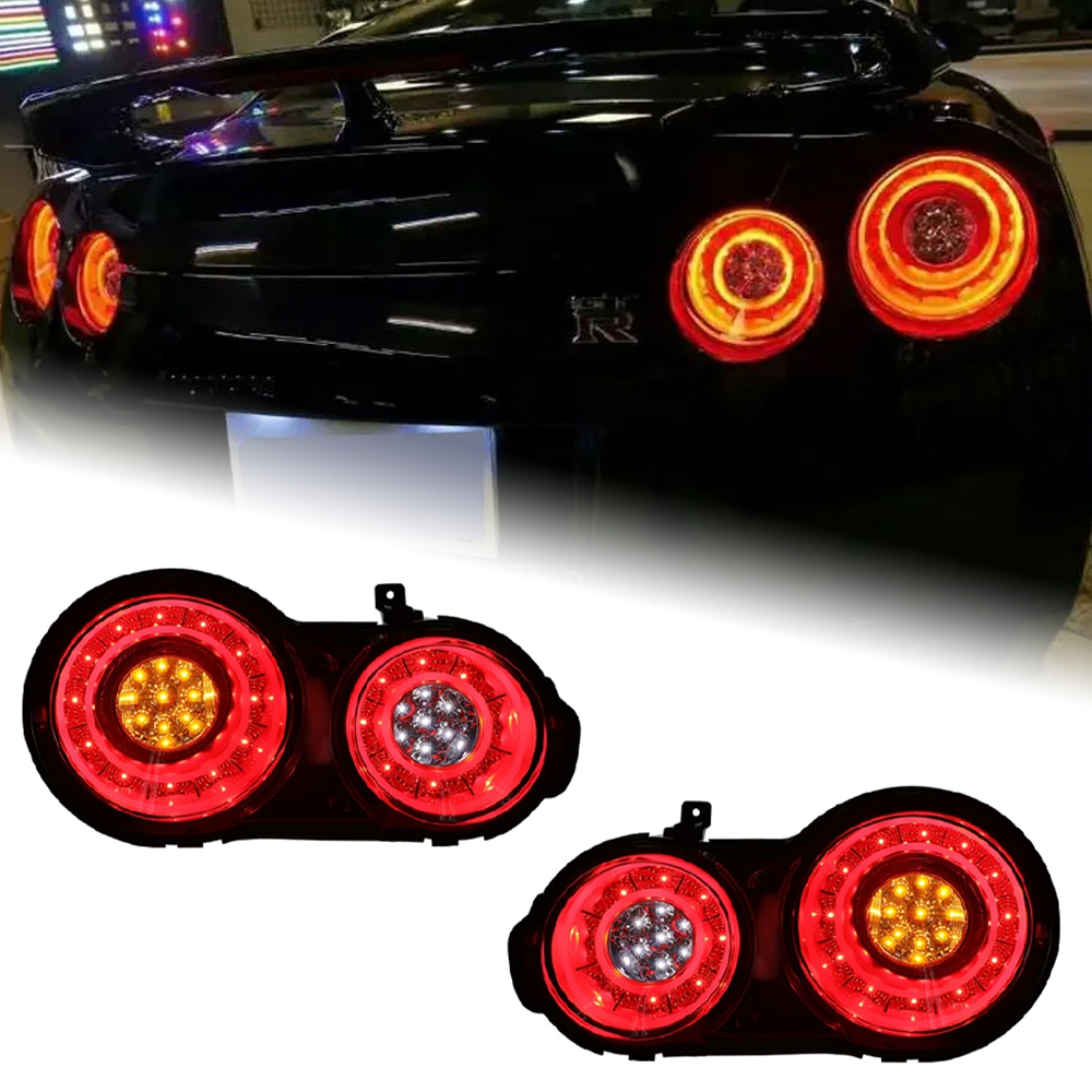 AKD Car Styling for Nissan GT-R LED Tail Light 2009-2017 GTR Tail Lamp LED DRL Turn Signal Brake Reverse auto Accessories