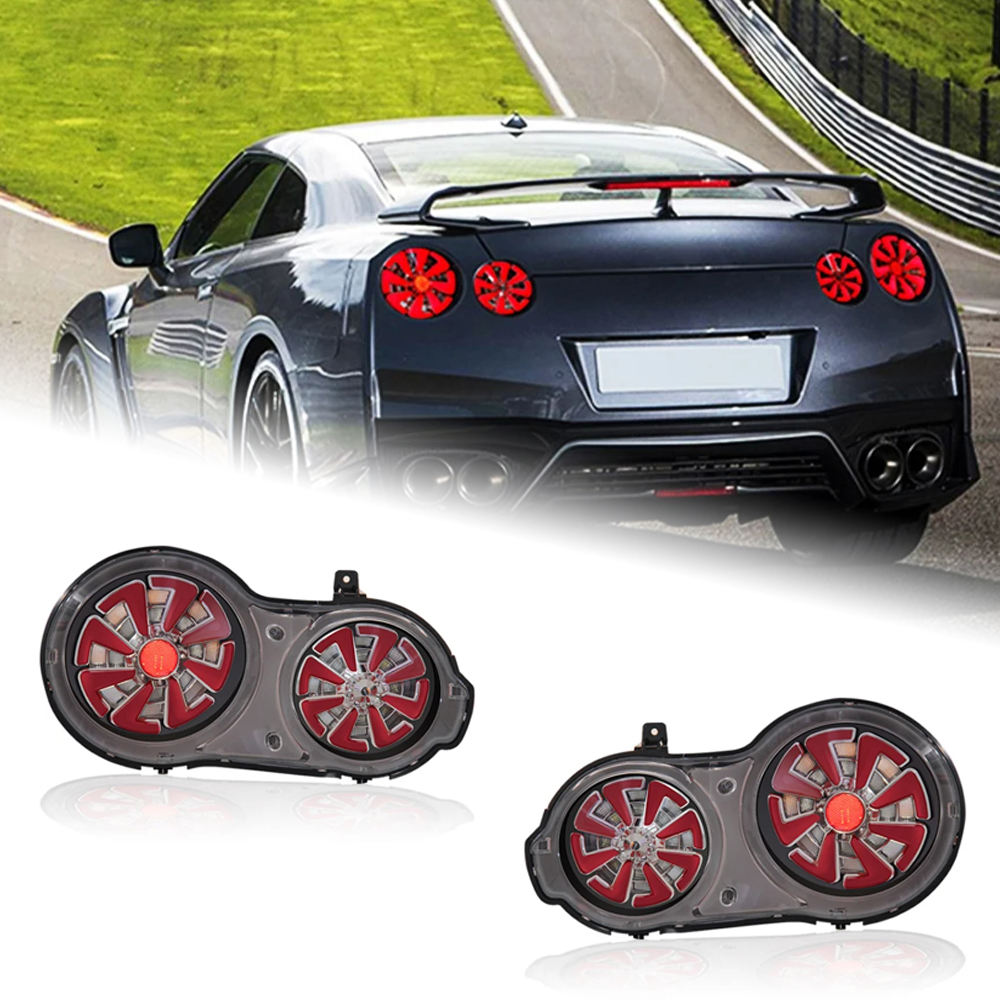 AKD Tail Lamp for Nissan GT-R LED Tail Light 2007-2018 GTR Rear Fog Brake Turn Signal Automotive Accessories