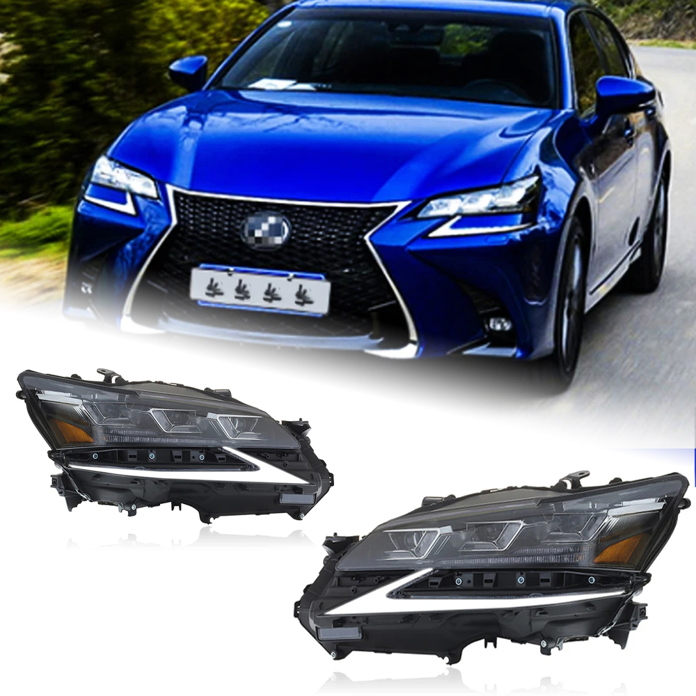 AKD Head Lamp for Lexus GS250 LED Headlight 2016-2019 Headlights GS350 DRL Turn Signal High Beam Angel Eye Projector Lens