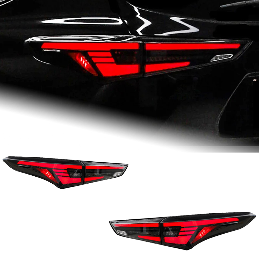 AKD Car Styling for Toyota Highlander LED Tail Light 2021-2022 New Kluger Rear Lamp DRL Dynamic Signal Brake Reverse Accessories