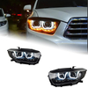 AKD Car Lights for Toyota Highlander 2009-2012 Kluger LED Headlight Assembly Upgrade Angel Eyes Design Bifocal Lens Signal Lamp Accessories