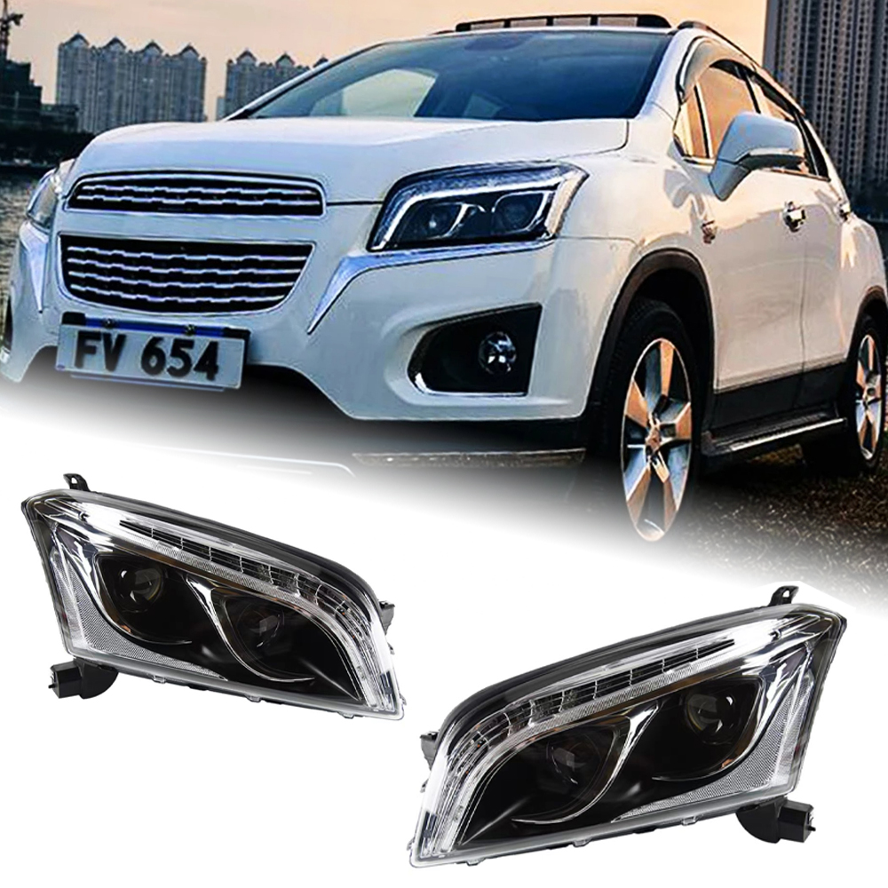 AKD Head Lamp for Chevrolet Trax LED Headlight 2013-2017 Headlights Trax DRL Turn Signal High Beam Angel Eye Projector Lens