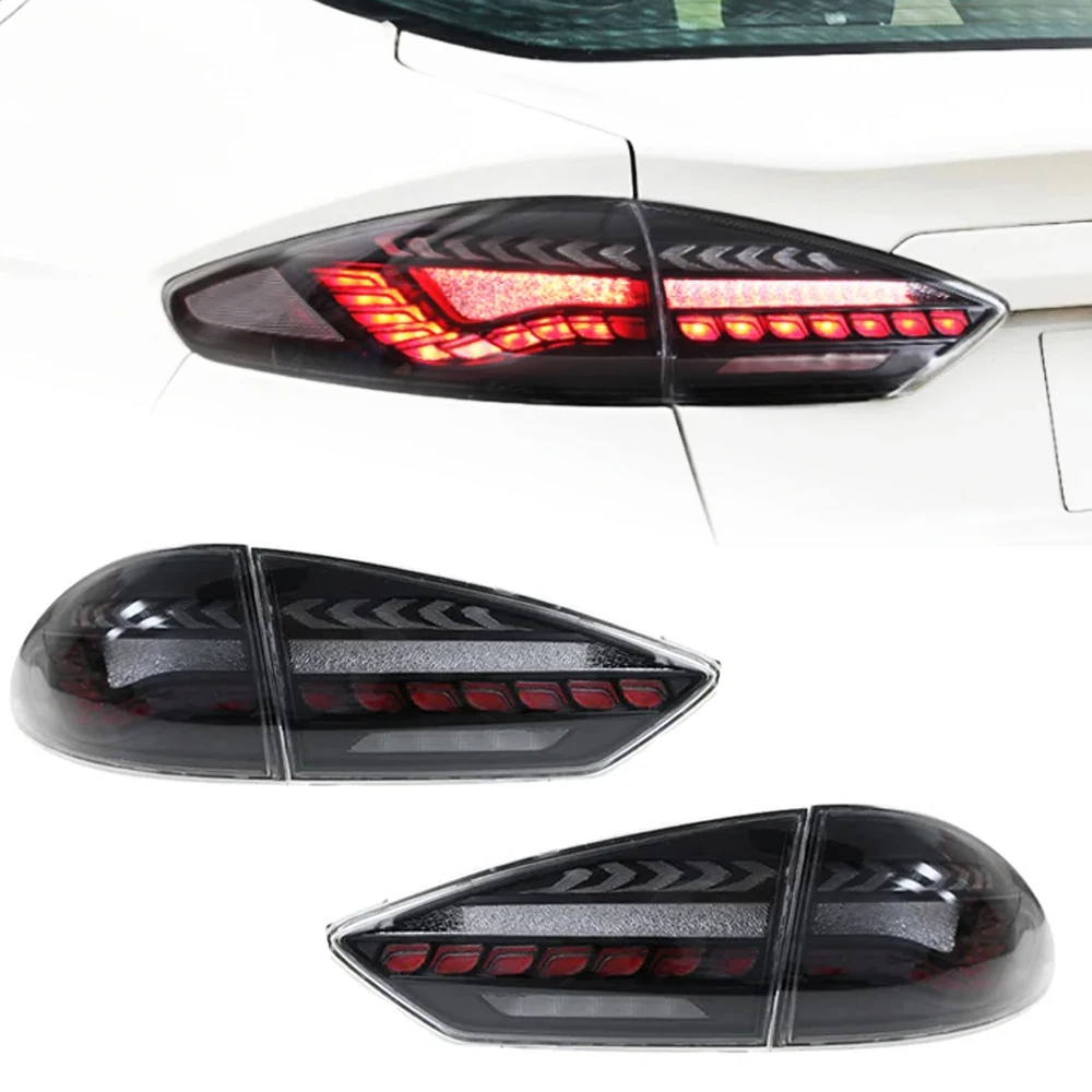 AKD Car Stylingfor Ford Mondeo LED Tail Light 2019-2021 Fusion Tail Lights Rear Fog Brake Turn Signa Auto Accessories