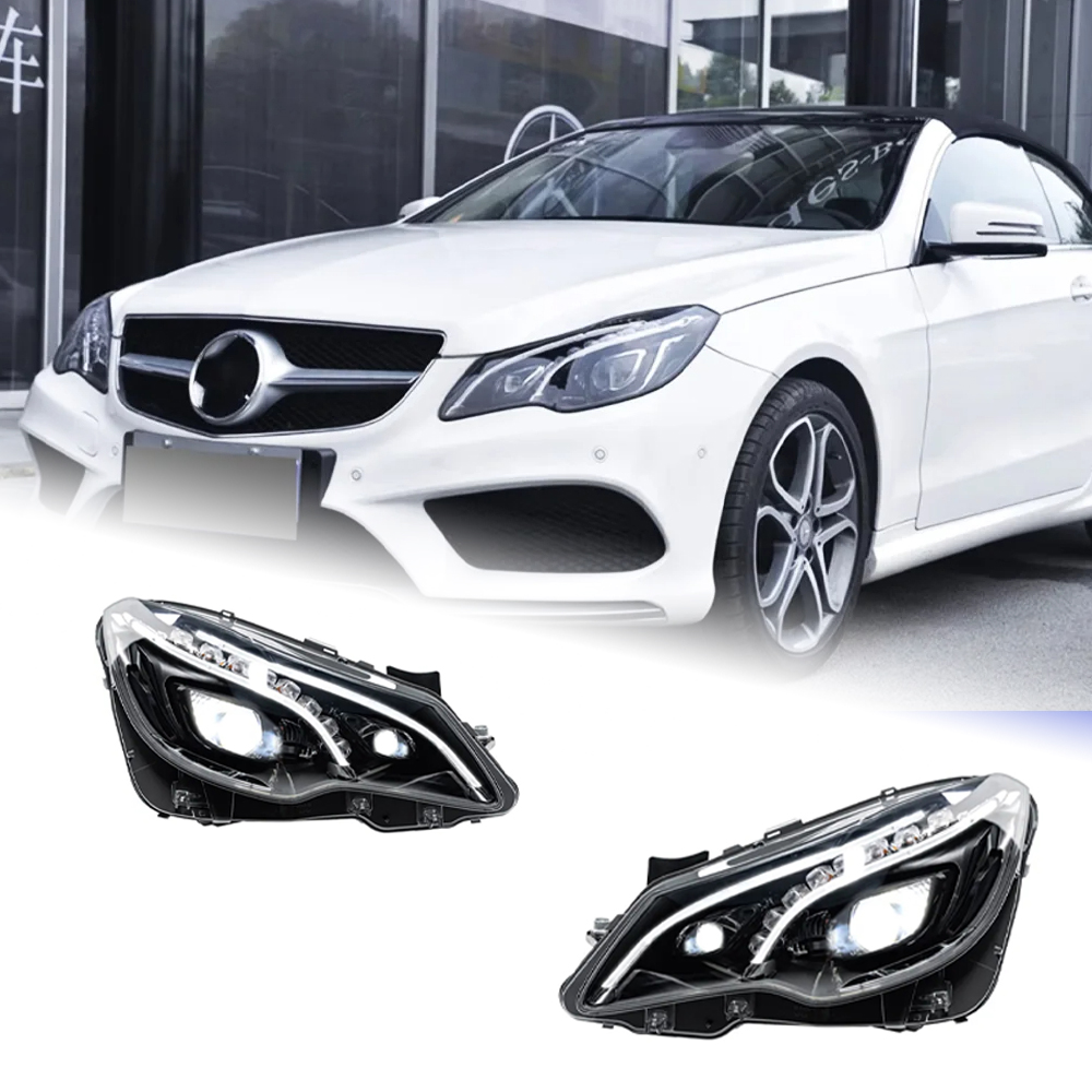 AKD Head Lamp for BENZ W207 A207 C207 E-Class Coupe LED Headlight 2009-2017 DRL Turn Signal High Beam Angel Eye Projector Lens