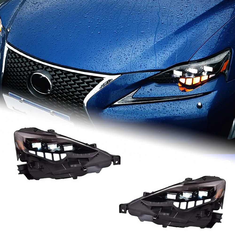 AKD Head Lamp for Lexus IS is250 LED Headlight 2013-2016 Headlights is300 DRL Turn Signal High Beam Angel Eye Projector Lens