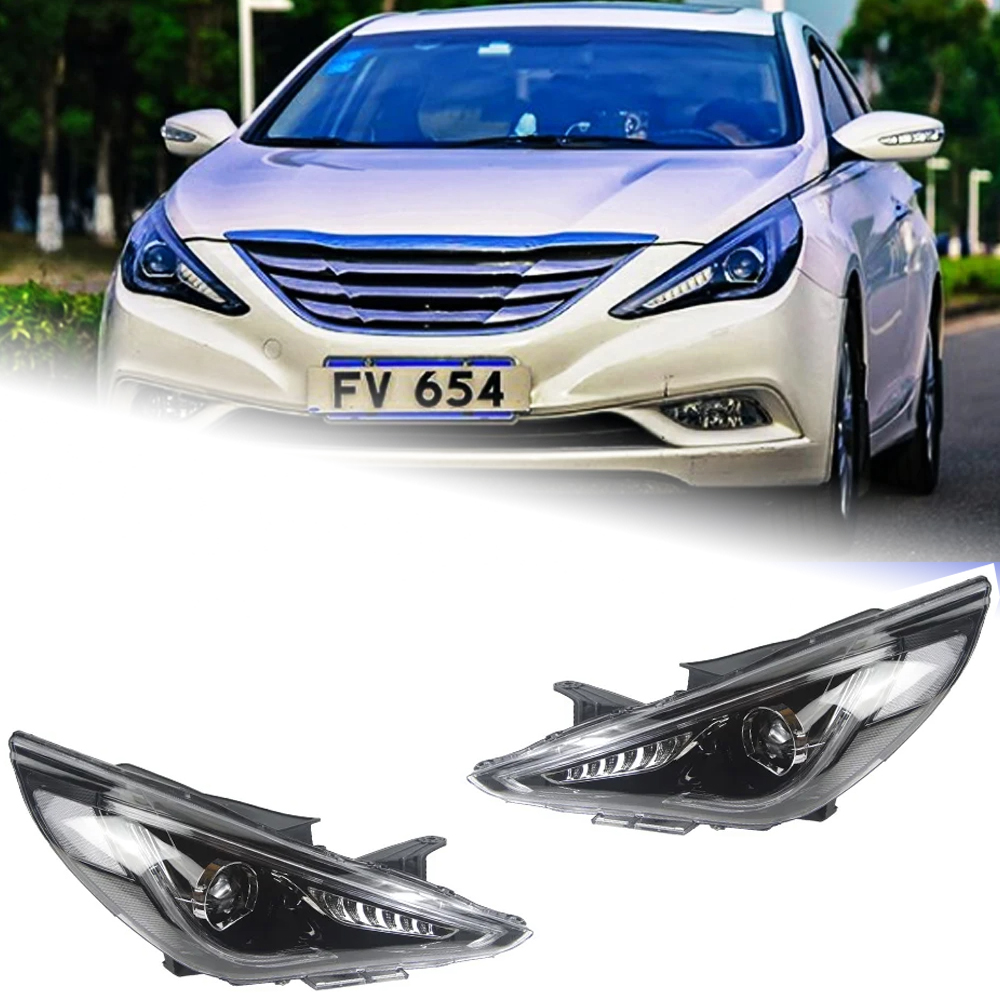 AKD Car Styling Head Lamp for Hyundai Sonata LED Headlights 2011-2016 Dynamic Turn Signal LED DRL Hid Bi Xenon Auto Accessories