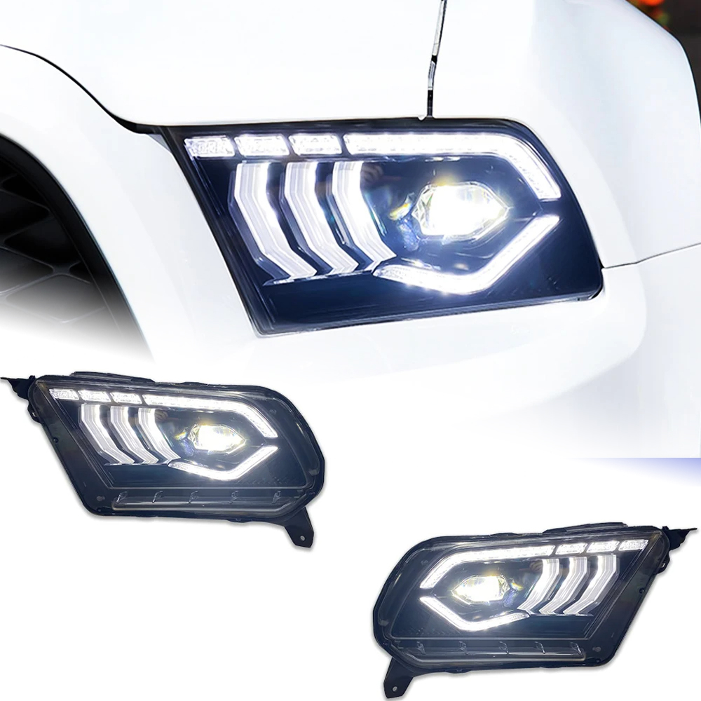 AKD Head Lamp for FORD Mustang LED Headlight 2010-2014 Headlights Mustang DRL Turn Signal High Beam Angel Eye Projector Lens