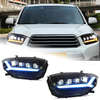 AKD Car Lights For Toyota Prado 2009-2013 LED Matrix Headlights Modification Assembly Upgrade Bifocal 4 Lens DRL Dynamic Turn Signal Lamp