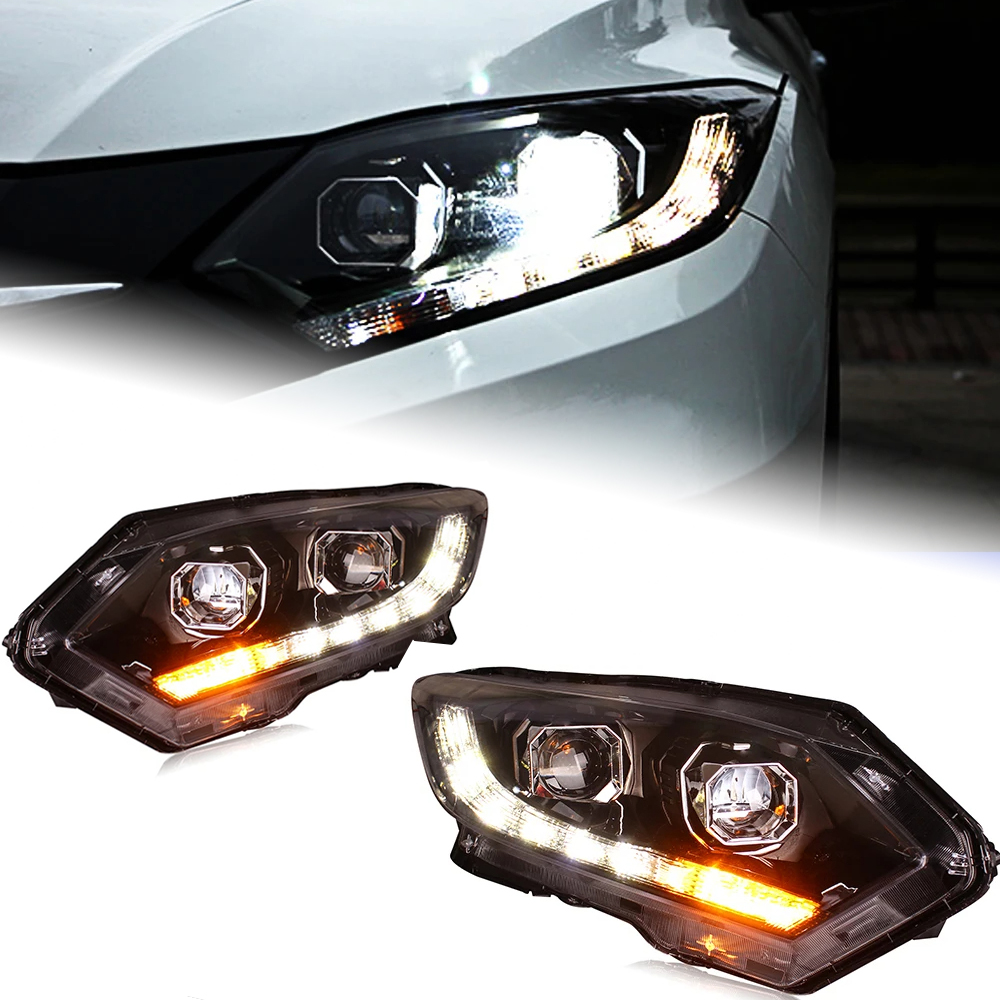 AKD Head Lamp for Honda HR-V LED Headlight 2015-2019 Headlights HRV Vezel DRL Turn Signal High Beam Angel Eye Projector Lens