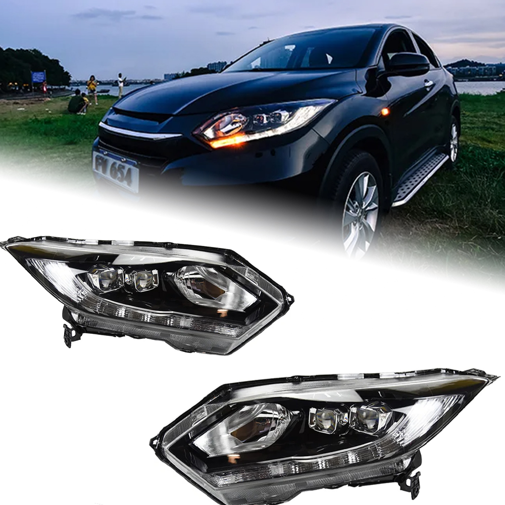 AKD Car Lights For Honda HRV HR-V VEZEL 2015-2020 LED Auto Headlight Assembly Upgrade High Configure Projector Lens Tool Accessories