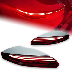 AKD Car Lights For 2014-2016 Porsche Panamera LED Auto Taillight Rear Lamp Turn Signal Highlight Reversing Assembly Modified Flow Light Brake Accessories 