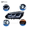 AKD Headlight Assembly Retrofit for 2012-2019 Volkswagen Sharan Models with LED Laser Sequential Turn Signals, Daytime Running Lights, And Bi-xenon Projector Lenses.