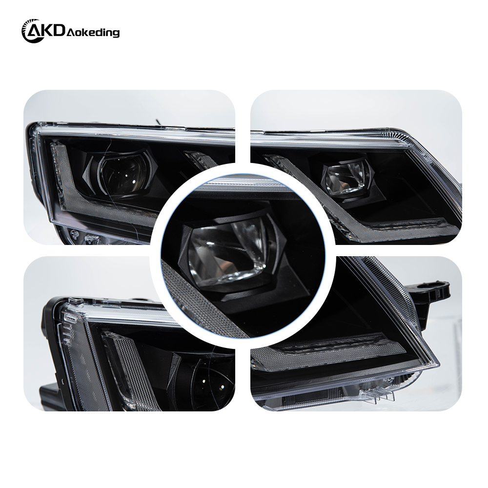 AKD Headlight Assembly Upgrade for 2014-2018 Skoda Octavia Models with LED Laser Sequential Turn Signals, Daytime Running Lights, And Bi-xenon Projector Lenses.