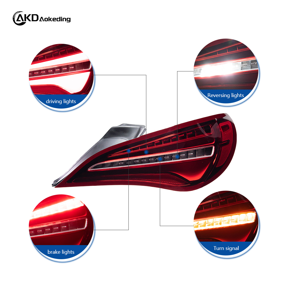 AKD Tail Lamp for BENZ W117 CLA LED Tail Light 2014-2019 CLA180 CLA220 CLA260 Rear Fog Brake Turn Signal Automotive Accessories