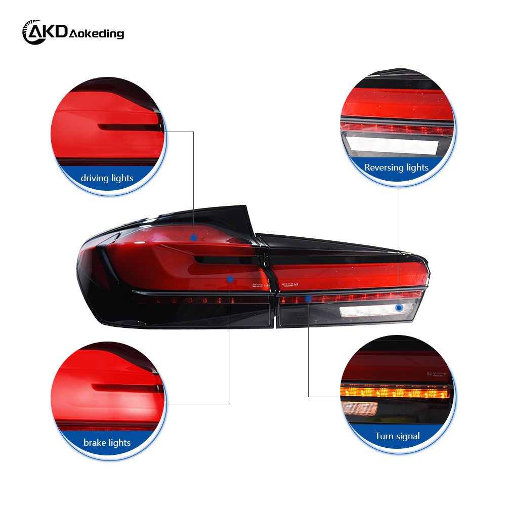 AKD Taillight Assembly for 2011-2017 BMW 5 Series F11 Touring Taillight Upgrade, G Series LED Rear Taillights with Sequential Lighting.
