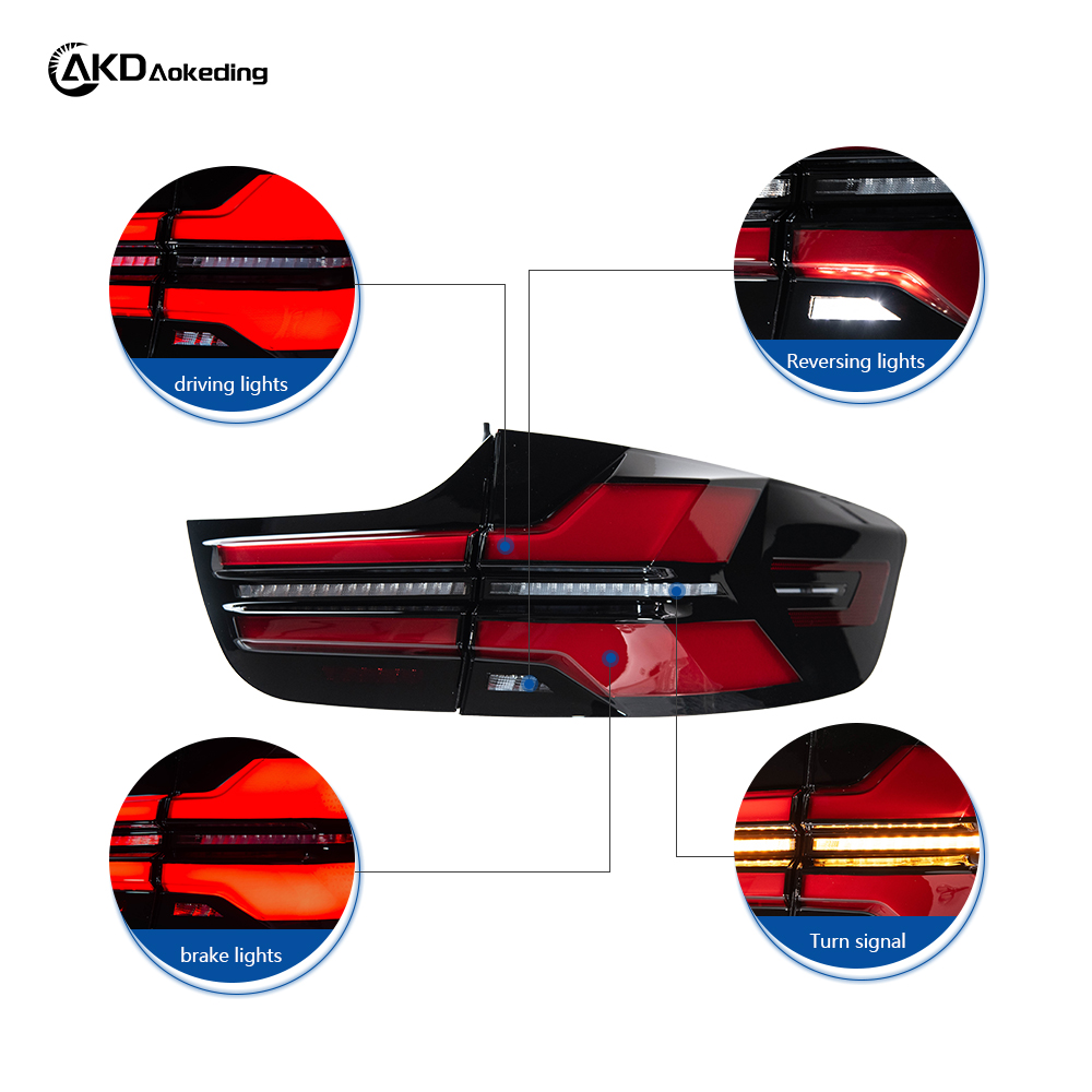 AKD Taillight Assembly for 2008-2014 BMW X6 E71, Upgraded with LED Taillights, Daytime Running Lights, And Sequential Turn Signals.