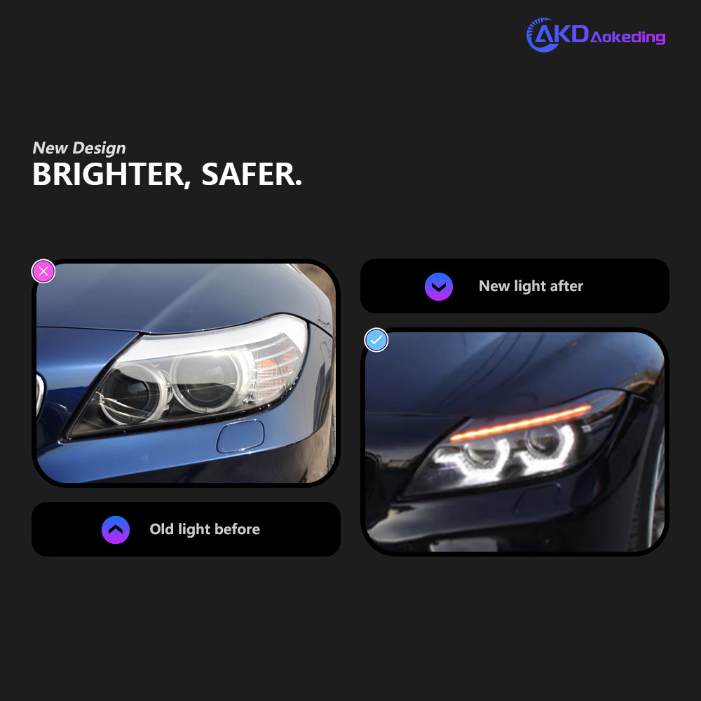 AKD Car Styling for BMW Z4 Headlights 2009-2016 E89 LED Headlight DRL Hid Head Lamp Angel Eye Bi Xenon Beam Auto Accessories
