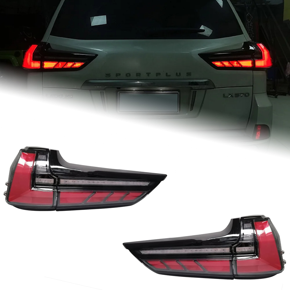 AKD Tail Lights Parts For Lexus LX570 2016-2019 Taillights Rear Lamp LED DRL Running Signal Brake Reversing Parking light Facelift